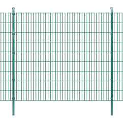 YOUTHUP Pannello di recinzione 2D giardino con paletti 2008x1830 mm 2m verde - Verde en oferta