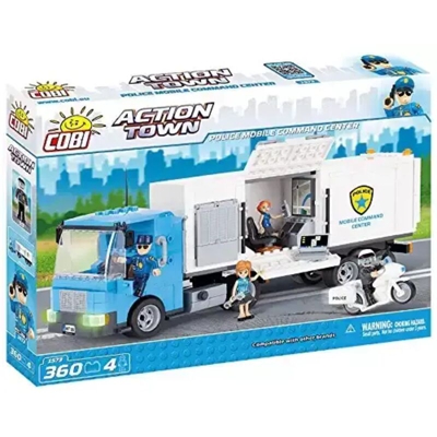 1573 - Set Costruzioni Police Mobile Command Center Bianco - Cobi