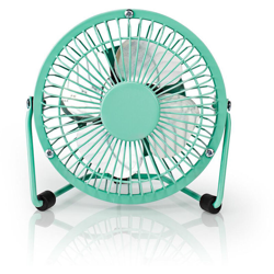 Nedis Ventilatore da tavolo | Alimentazione a USB | Diametro: 100 mm | 3 W | 1-Velocità | Turchese NE550718270 características