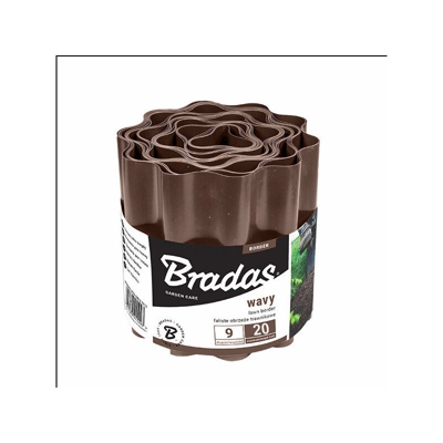 Bordatura da giardino marrone ondulata Lunghezza 9 metri Altezza 200mm