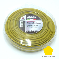 Abrek - D. 3,0 MM X 54 MT PENTAGONALE FILO DECESPUGLIATORE TESTINA GIARDINO en oferta