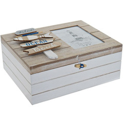 Scatola Decorativa Mediterraneo Legno MDF (25 x 20 x 10 cm) - Dkd Home Decor precio