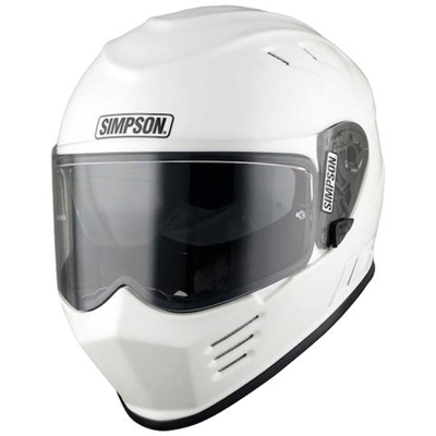 Casco Moto Simpson 2018 Venom Solid Gloss Bianco (s, Bianco)
