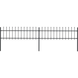 Recinzione Giardino con Punta a Lancia in Acciaio 3,4x0,6m Nera - Nero - Youthup en oferta