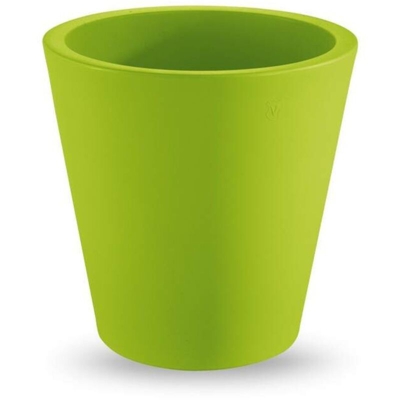 Vaso rotondo in resina 'Single' 45 cm. Terra di Siena