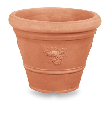 Vaso Festonato Tondo Ducale | 55 cm - Terra di Siena
