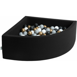 90X30cm/200 Palline Piscina Di Palline Colorate ?7Cm Per Bambini Quarto Angolare In EU, Nero:Bianco/Grigio/Nero/Oro - nero:bianco/grigio/nero/oro en oferta