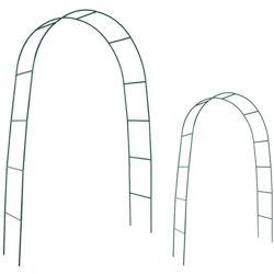 Decorazione da giardino 2 archi per rampicanti in ferro colore verde verdemax precio