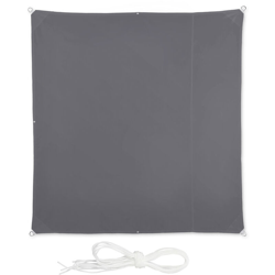 Tenda a Vela Quadrata, Idrorepellente, Anti UV, con Corde di Supporto, Terrazza e Giardino, LxP: 2x2 m, Grigia en oferta