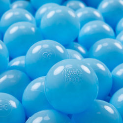 KiddyMoon 300 ∅ 7CM Palline Morbide Colorate Per Piscina Bambini Fatto In EU, Azzurro - azzurro características