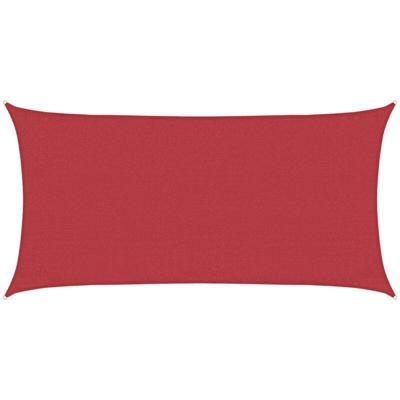 vidaXL Vela Parasole 160 g/m² Rossa 3x6 m in HDPE - Rosso