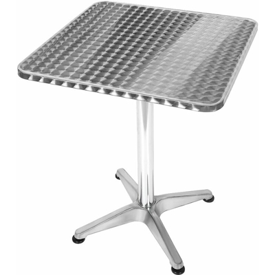 Oobest - Alumine Tavolo da Giardino Quadrato in Alluminio, Tavolino Balcone , Bar o Cucina, 60x60 cm, per arredo Esterni