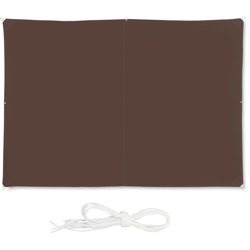 Relaxdays - Tenda a Vela Rettangolare, Idrorepellente, Anti UV, Corde di Supporto, Terrazza, Giardino, LxP: 2x3 m,Marrone características