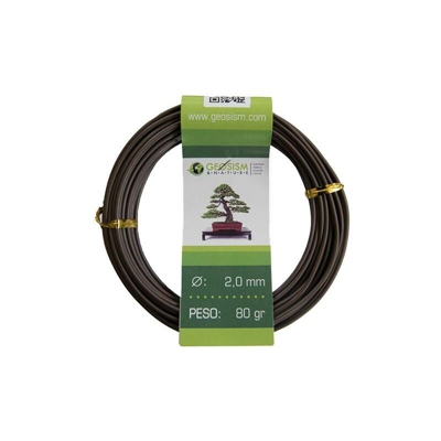 Filo di alluminio ramato (alluminio-ramato) Geotools 2,0 mm per bonsai, 80 gr