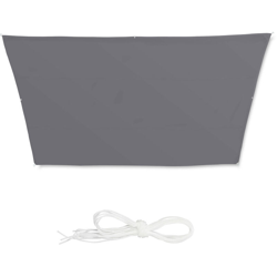 Relaxdays - Tenda a Vela Trapezoidale, Idrorepellente, Anti UV, Corde di Supporto, Terrazza e Giardino, 3x5,5x4x4 m,Grigia precio