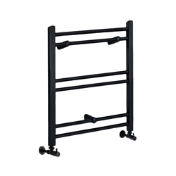 Hudson Reed Nox Scaldasalviette Piatto di Design Verticale - Termoarredo Bagno ad Acqua Calda - Acciaio Nero - 222W - 600 x 400mm en oferta