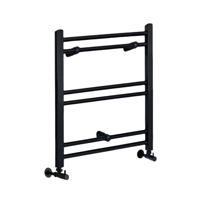 Hudson Reed Nox Scaldasalviette Piatto di Design Verticale - Termoarredo Bagno ad Acqua Calda - Acciaio Nero - 222W - 600 x 400mm