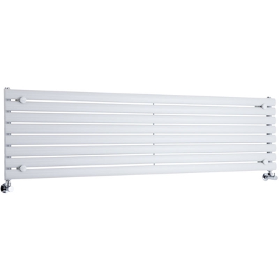 Hudson Reed Revive Radiatore Termoarredo di Design Orizzontale Moderno - Termosifone Con Finitura In Bianco - Design a Colonna Ovale - 472 x 1780 x