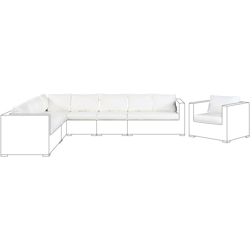 Beliani - Set di fodere color bianco crema per cuscini del divano XXL características