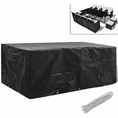 Telo di copertura per mobili polirattan con 10 occhielli 229 x 113cm