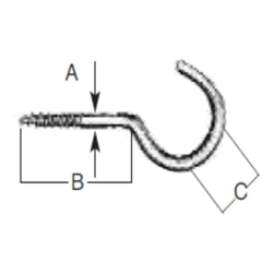 4 GANCI A VITE PER STAMPELLE - OCCHIO LARGO 4,5X20X16MM IN FERRO ZINCATO - Oreca precio