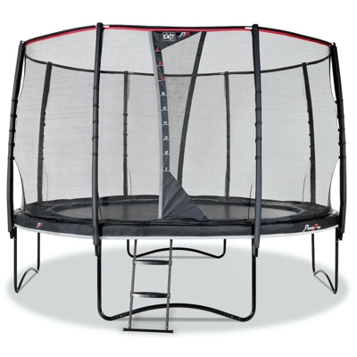 Exit - SOLO TRAMPOLINO Tappeto elastico da giardino rotondo 366cm con rete di sicurezza - nero. Per ragazzi e adulti