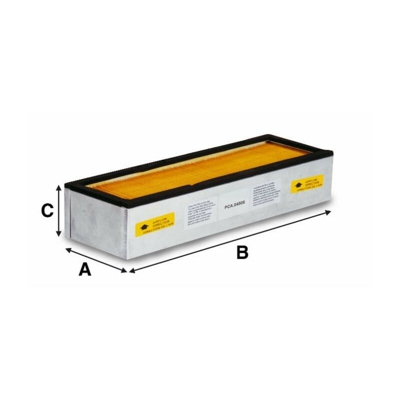 Filtro cabina 740X125X50, 321750750, 98706.512/01 adattabile NEW HOLLAND SAME