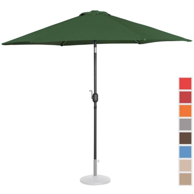 Ombrellone Palo Centrale Grande Verde Esagonale Ø270 Cm Inclinabile