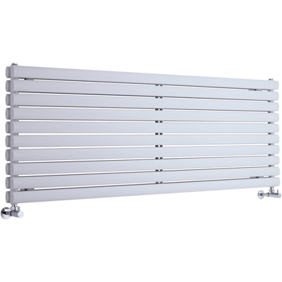 Hudson Reed Revive Radiatore Termoarredo di Design Orizzontale Moderno - Termosifone Con Finitura In Bianco - Design a Colonna Ovale - 590 x 1600 x