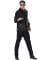 Camicia disco nera da uomo con paillettes