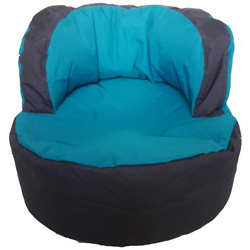 Poltrona A Sacco Pouf Bomber In Tessuto Poliestere Imbottita Blu características