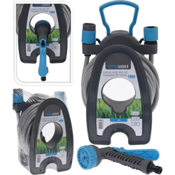 Avvolgitubo + Tubo da Giardino 10 Metri Spessore 3/8' Con Accessori Grigio/Blu características