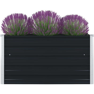 vidaXL Letto Coltura Rialzato 100x100x45 cm Acciaio Zincato Antracite - Antracite