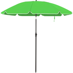 Songmics - Ombrellone da Spiaggia Ø 2 m, Ombrellone da Giardino con Protezione UPF 50+, Inclinabile, Portatile e Antivento, Stecche in Fibra di en oferta