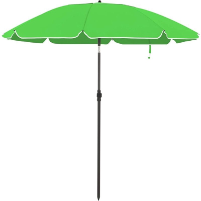 Songmics - Ombrellone da Spiaggia Ø 2 m, Ombrellone da Giardino con Protezione UPF 50+, Inclinabile, Portatile e Antivento, Stecche in Fibra di