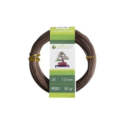 Filo di alluminio ramato (alluminio-ramato) Geotools 1,0 mm per bonsai, 80 gr