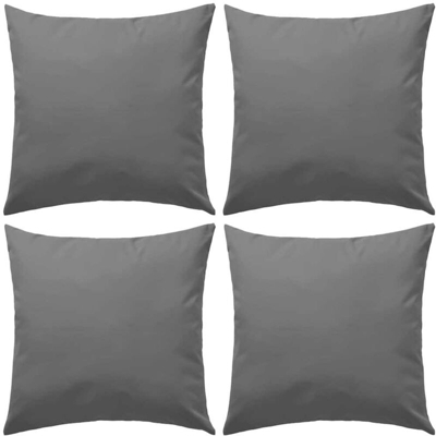 vidaXL Cuscini da Esterno 4 pz 45x45 cm Grigi - Grigio