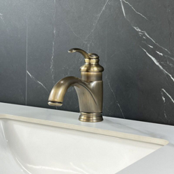 Lookshop - Rubinetto monocomando classico per lavabo con varie finiture bronzo en oferta