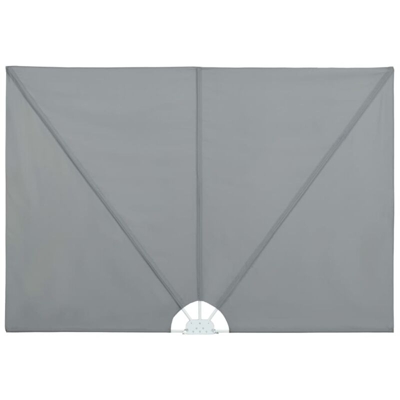 Tenda Laterale per Terrazza Pieghevole Grigio 240x160 cm - Grigio - Vidaxl