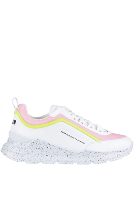 Leather sneakers with contrasting inserts