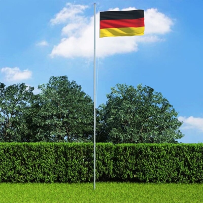 YOUTHUP Bandiera della Germania con Pennone in Alluminio 6,2 m - Multicolore
