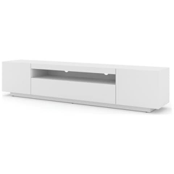 Lowboard Aura - Armadio Per Tv Da 200 Cm, Da Appendere O In Piedi, Universale, Per Tv, Credenza, Hifi (bianco Opaco Senza Led) características