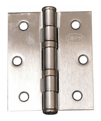 Cerniera Piana per Porta a Libro in Acciaio Cromo Satinato 76x76 mm conf. 2 Pz