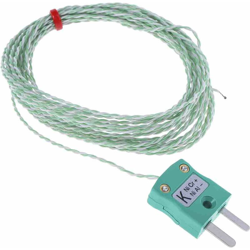 Termocoppia tipo K, cavo 5m, diametro sonda 1/0.3mm, lunghezza sonda 5m a +250°C IEC características