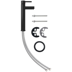 vidaXL Rubinetto Miscelatore da Bagno Nero 12x30 cm - Nero precio