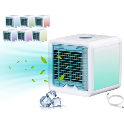 Lgvshopping - Mini Raffrescatore da Tavolo 10W Funzionamento Usb 3 Velocita' di Ventilazione