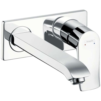 Miscelatore monocomando monocomando per lavabo Hansgrohe Metris da incasso con bocca 225 mm per montaggio a parete 31086000 - 31086000