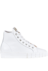 Grainy leather high-top sneakers precio