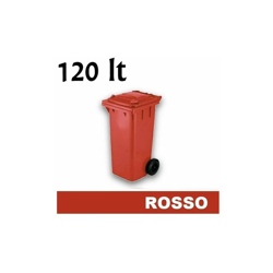 Grecoshop - Cassonetto/Pattumiera/Contenitore/Bidone per raccolta rifiuti uso esterno 120lt Rosso en oferta
