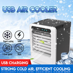 Insma - Condizionatore d'aria portatile Ventilatore a 3 velocità USB Raffreddatore d'aria Umidificatore Dormitorio freddo 2-8 ore Temporizzazione en oferta